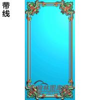 洋花护墙板精雕图(HQB-277)