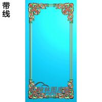 洋花护墙板精雕图(HQB-282)