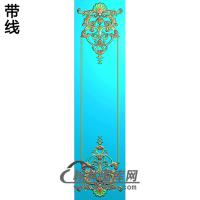洋花护墙板精雕图(HQB-289)