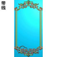 洋花护墙板精雕图(HQB-295)