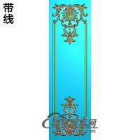 洋花护墙板精雕图(HQB-313)
