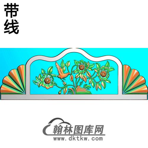 花鸟碑头精雕图（MBBT-0213）