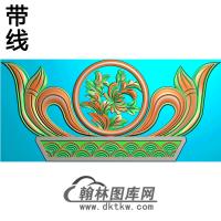 洋花碑头精雕图（MBBT-0274）
