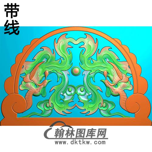 双凤碑头精雕图（MBBT-0292）