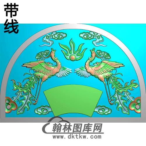 双凤碑头精雕图（MBBT-0300）