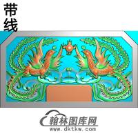 双凤碑头精雕图（MBBT-0306）