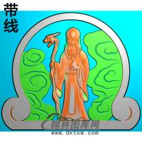 寿星碑头精雕图（MBBT-0315）