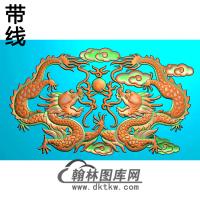 双龙碑头精雕图（MBBT-0333）