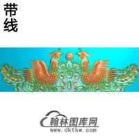 双凤碑头精雕图（MBBT-0348）