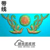双凤碑头精雕图（MBBT-0351）