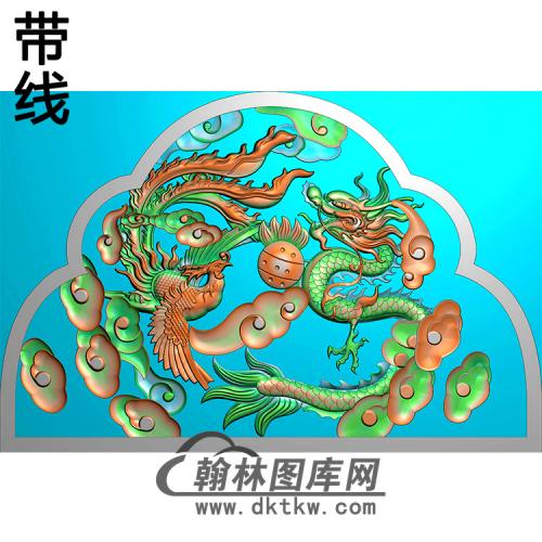 龙凤碑头精雕图（MBBT-0354）