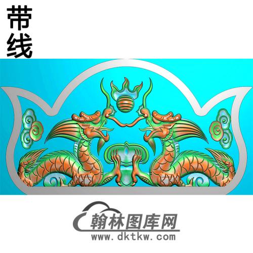 双龙碑头精雕图（MBBT-0360）