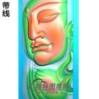 佛脸半身佛像精雕图（SFX-132)