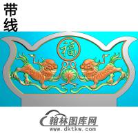 狮子碑头精雕图（MBBT-0387）