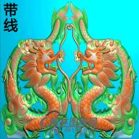 双龙碑头精雕图（MBBT-0426）
