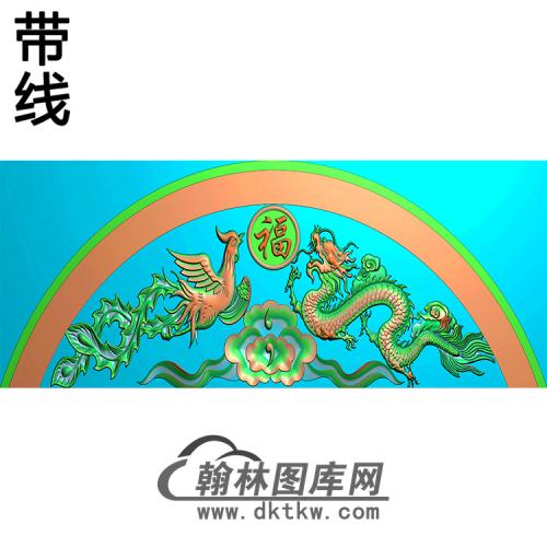 龙凤碑头精雕图（MBBT-0434）