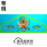 寿星仙鹤碑头精雕图（MBBT-0435）