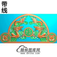 双龙碑头精雕图（MBBT-0442）