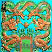 双龙碑头精雕图（MBBT-0455）