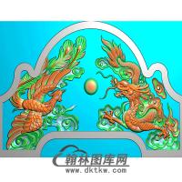 双凤碑头精雕图（MBBT-0458）
