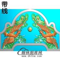 双凤碑头精雕图（MBBT-0459）