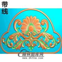 洋花碑头精雕图（MBBT-0462）