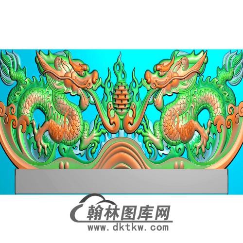 双龙碑头精雕图（MBBT-0470）