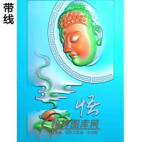 悟道佛头半身佛像精雕图（SFX-158)
