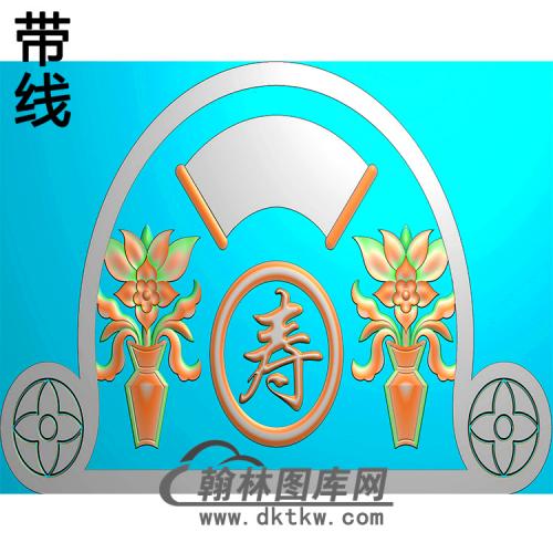 花瓶碑头精雕图（MBBT-0473）