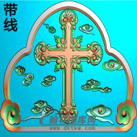 十字架碑头精雕图（MBBT-0479）