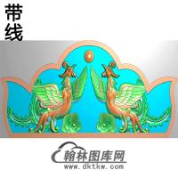 双凤碑头精雕图（MBBT-0485）
