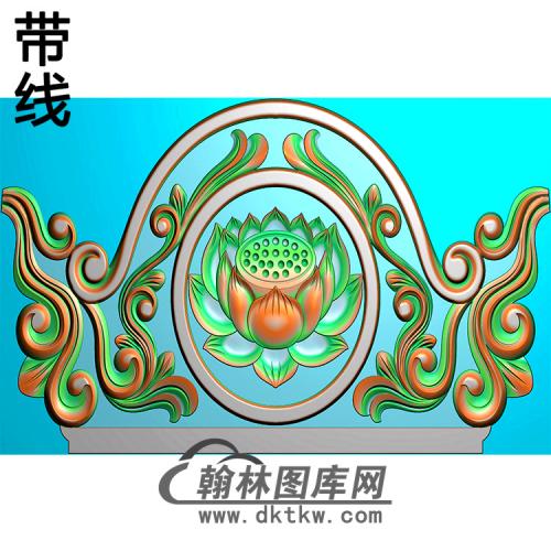 洋花碑头精雕图（MBBT-0490）