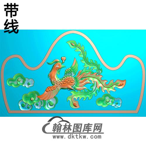 凤碑头精雕图（MBBT-0497）