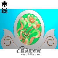 荷花碑头精雕图（MBBT-0517）