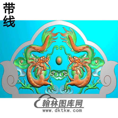 双龙碑头精雕图（MBBT-0524）