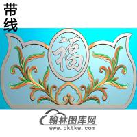洋花碑头精雕图（MBBT-0537）