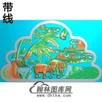 大象碑头精雕图（MBBT-0556）