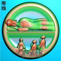 睡姿佛像半身佛像精雕图（SFX-186)