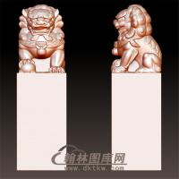 狮子立体圆雕图(YSX-074)