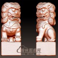 狮子立体圆雕图(YSX-076)