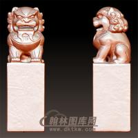 狮子立体圆雕图(YSX-078)
