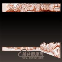 墓碑龙狮立体圆雕图(YML-025)