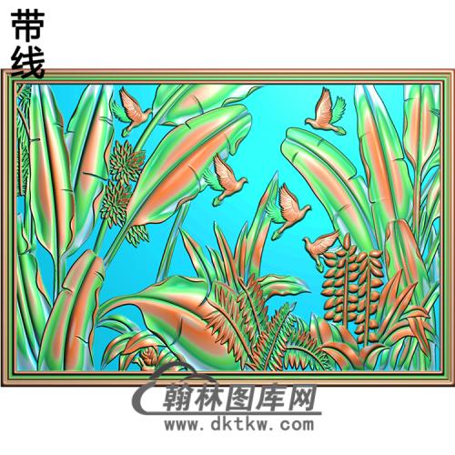 芭蕉精雕图（BJ-018-）