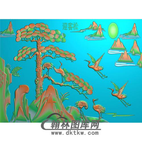 松鹤精雕图（SH-241)