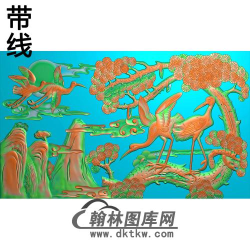 松鹤精雕图（SH-245)