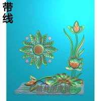 荷花精雕图（HHY-004)