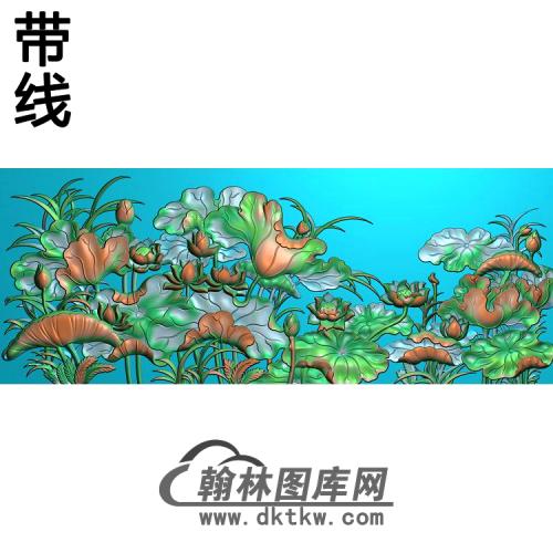 荷花精雕图（HHY-039)