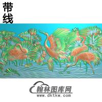 荷花精雕图（HHY-057)