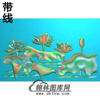 荷花精雕图（HHY-074)