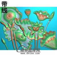 荷花精雕图（HHY-077)